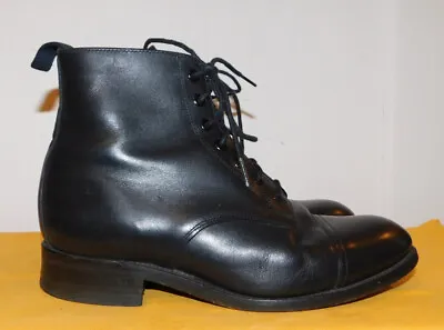 MARK McNAIRY BLACK MADE IN ENGLAND LACE UP LEATHER BOOTS SIZE U.K. 8.5/U.S. 9. • $99.99
