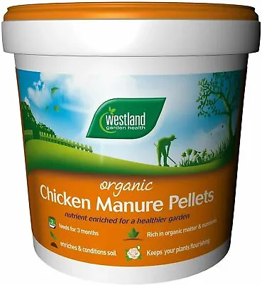 CHICKEN MANURE PELLETS 3kg Garden Fertiliser General Purpose Feed Food Plants** • £9.49