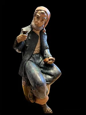 RARE NAO/ LARGE OLD FISHERMAN/SAILOR WITH PIPE. Made By LLADRO GRES FINISH • $150