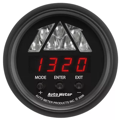 Autometer Z-Series 2-1/16in Tachometer Digital 16000 RPM W/ LED Shift Light • $234.95