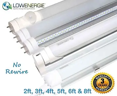 LED Tube Light Retrofit Fluorescent Energy Saving T8 Or T12 Replacement SMD • £6.99