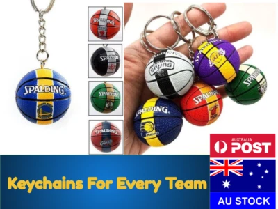 $10.95 • Buy NBA Basketball Keyrings! LAKERS! BULLS! CELTICS! GOLDEN STATE! Keychain Key Ring