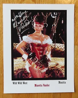 MUSETTA VANDER Signed WILD WILD WEST 8x10 Photo COA Buffy The Vampire Slayer • $65