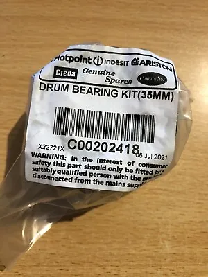 HOTPOINT INDESIT CREDA ARISTON Washing Machine Drum Bearing Kit    C00202418 • £12.50