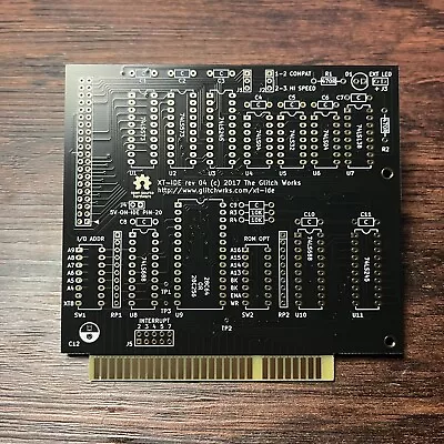 XT-IDE XTIDE ISA 8-Bit IDE Controller Card Rev 4 PCB ONLY - Black • £14.24