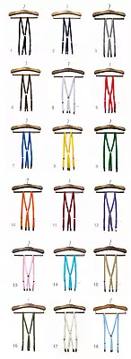 £10.20 • Buy Skinny Thin Braces Suspenders 1.5cm Wide, Made In Japan, Free P&P, Mod, Preppy