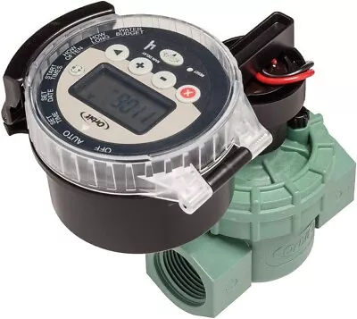 Battery Operated Sprinkler Timer With Valve (57860) Rain Sensor Compatible Green • $319.33