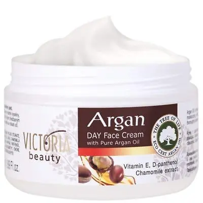 £9.59 • Buy Day Face Cream With Pure Argan Oil - Victoria Beauty - All Skin Types 50 Ml