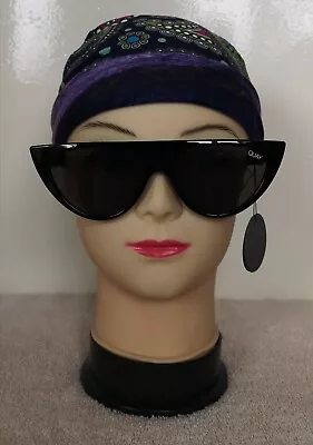 £22.99 • Buy NEW - Quay Australia Sunglasses  Run Away  Black/Smoke + Case Festival