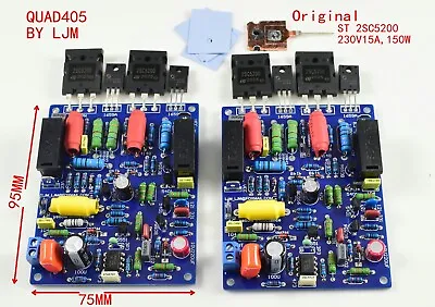 2pcs QUAD405 125W + 125W HIFI Power Amplifier Board Dual 2.0 Channel. • $35.10