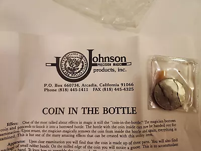 Johnson - Coin In The Bottle Half Dollar - Vintage Magic Trick • $22.95