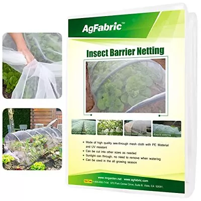 Agfabric Garden Netting 10'x15' Insect Pest Barrier  Assorted Sizes  Colors  • $53.11