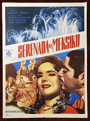 1956 Original Movie Poster Serenata En Mexico Chano Urueta Rosita Quintana • $177.84