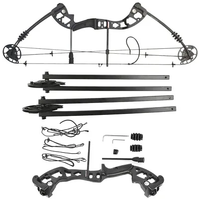 Archery Compound Bow 30-55lbs Adjustable Hunting Fishing Right Left Hand Target • £131.99