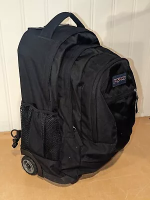 JanSport Driver 8 Rolling Backpack Wheeled Travel Bag - Black TN89 NICE & CLEAN • £77.20