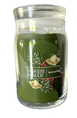 YANKEE Candle Mistletoe Signature Big 20 Oz Jar 2 Wicks Holiday Christmas NEW • $9.99