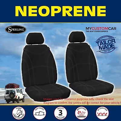 Ford Ranger PY T6.2 SUV 2022-On Neoprene FRONT Seat Covers Waterproof Car Custom • $169