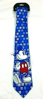 Walt Disney World Park Icon Mickey Mouse Blue Silk Neck Tie New  • $22.77