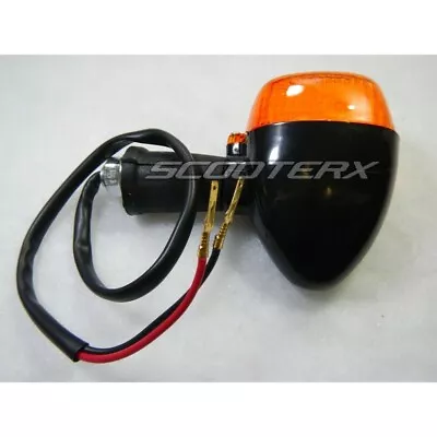 Turn Signal Blinker Stock Moped Amber Front Rear Black Pocket Bike Motorcycle • $14.99