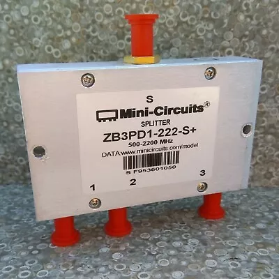 Mini-Circuits ZB3PD1-222-S+ DC Pass Power Splitter Combiner 500-2200MHz 3Way SMA • $30