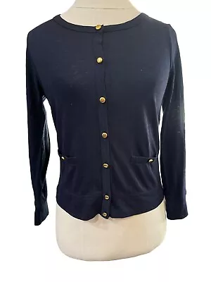 J. Crew Painters Tee/cardigan Sz S-Navy Blue-L Sleeve • $18.50