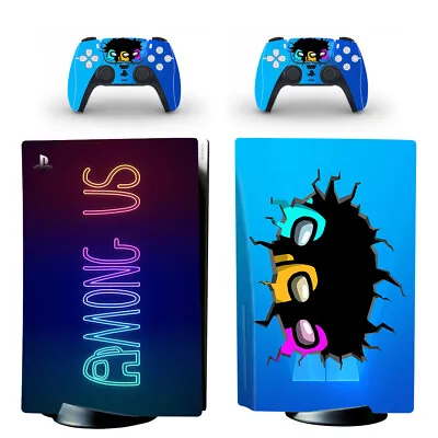 $19.95 • Buy Playstation 5 PS5 Disk Console Skin Among Us +2 Controllers