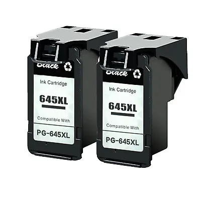 2 PACK Black Ink Cartridge FOR Canon PG-645XL Pixma MG2560 MG2460 MG2965 TS3360 • $64.69