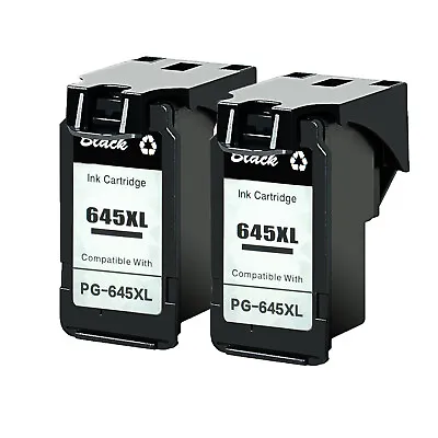 2xBlack Ink Cartridge FOR Canon PG-645XL Pixma MG2965 MG3060 TS3160 MX496 TS3166 • $64.69