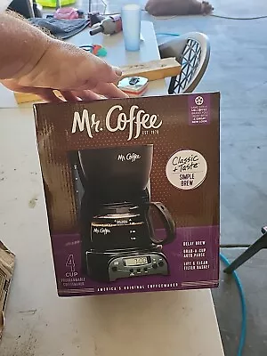 Mr. Coffee 4-Cup Programmable Coffeemaker DRX5 Black • $12.92