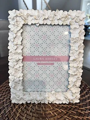 Laura Ashley White With Gold Accent Resin Picture Frame 5x7 • £14.48