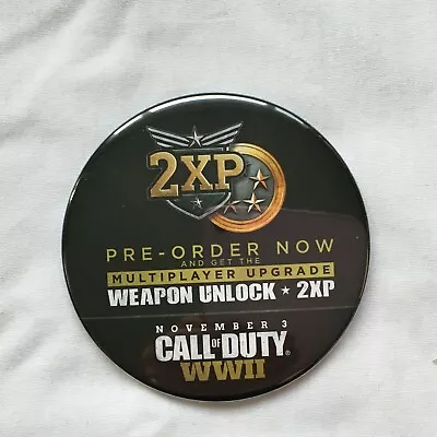 Call Of Duty WWII Button Badge Large Size Promo E3 Collector  NEW  RARE • £3.90