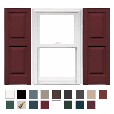 Mid America Raised Panel Vinyl Shutters 14.75in. X 39 (1 Pair) WINEBERRY • $67