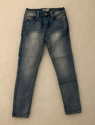 Mudd Jeans Womens Size 5 Skinny Denim Blue Mid Rise Distressed Faded Pants • $7.48