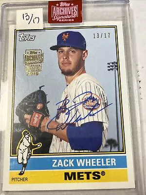 Zack Wheeler 2020 Topps Archives Signature Series Encased Auto #/17 • $24.99