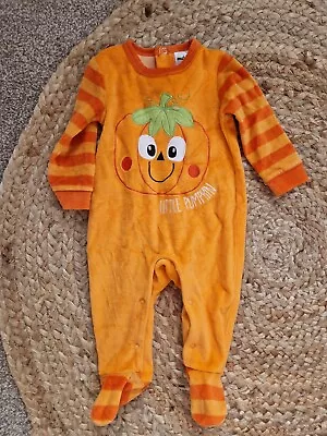 Halloween Pumpkin Babygrow Playsuit 3-6 Months • £2