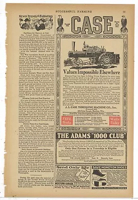 1917 J.I. Case Threshing Machine Co. Ad: Steam Tractors In Eight Sizes. Racine • $17.76