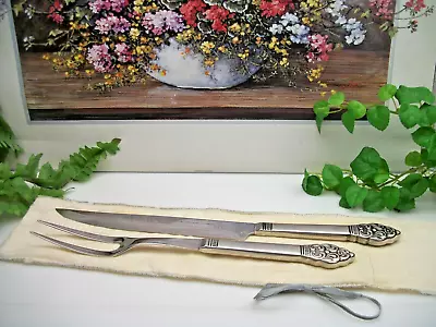 Oneida  Imperial   VINLAND   Stainless Steel Roast Meat Carving Knife & Fork Set • $39.98