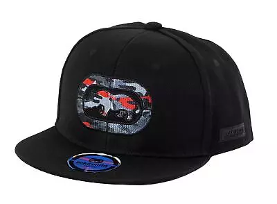 Ecko Unltd Men's Flat Bill Adjustable Snap Back Baseball Hat Black • $17.99