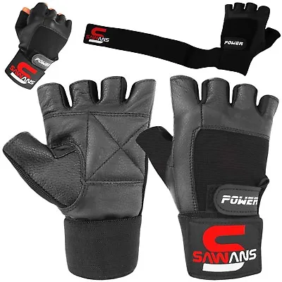 £4.99 • Buy SAWANS Gym Workouts Weight Lifting Body Building Fitness Training Gloves Straps 