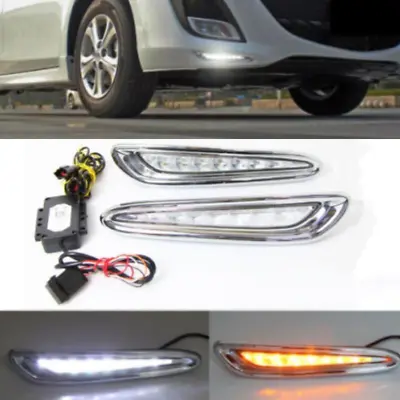 1 Pair LED Daytime Running Light For Mazda 3 Axela Car Fog Lamp DRL 2010-2013 • $54.14