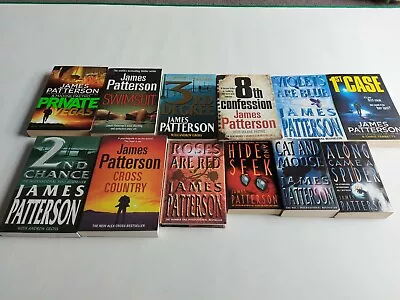 James Patterson Bulk Book Pack X 12 Books 11 Pb And 1 Hc Small And Large Books • $70