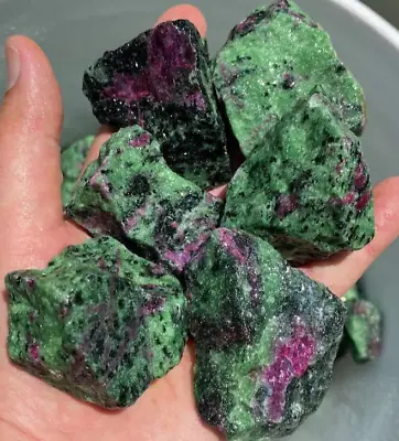 Raw Ruby Zoisite Rough Mineral Rocks Crystal Healing Home Decor Gift Collection • $7.90