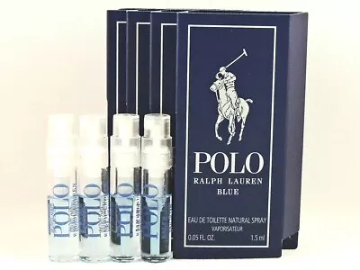 $14 • Buy RALPH LAUREN POLO BLUE 1.5ml .05fl Oz X 4 COLOGNE SPRAY SAMPLE VIALS