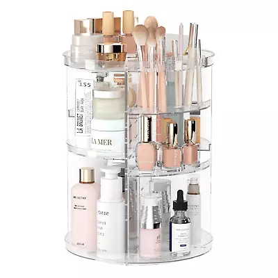 Rotating Makeup Organizer DIY 8 Adjustable Layers Spinning Skincare Organizer  • $24.34