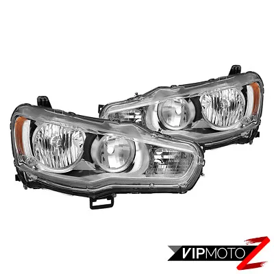  FACTORY STYLE  For 08-17 Mitsubishi Lancer Chrome Clear Housing Headlight Lamp • $161.95
