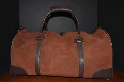 VTG Suede Leather Duffel Bag (NWOT) Superior Quality • $90