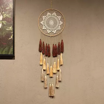 Macrame Dream Catchers For Bedroom - Tassel Wall Hanging Handmade Dreamcatchers  • $17.11