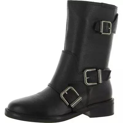 Vince Camuto Womens Alicenta Buckle Zip Up Mid-Calf Boots Boots BHFO 6899 • $56.99