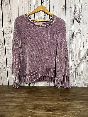 Philosophy By Republic Clothing Chenille Sweater Lilac Purple XL • $19.95