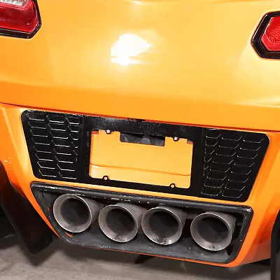 Fits 2014-2019 Corvette C7 Rear License Plate Panel Auminum Alloy Filler Frame • $63.99